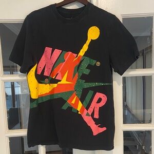 Nike Black Tee with Multicolor Jordan Air Logo